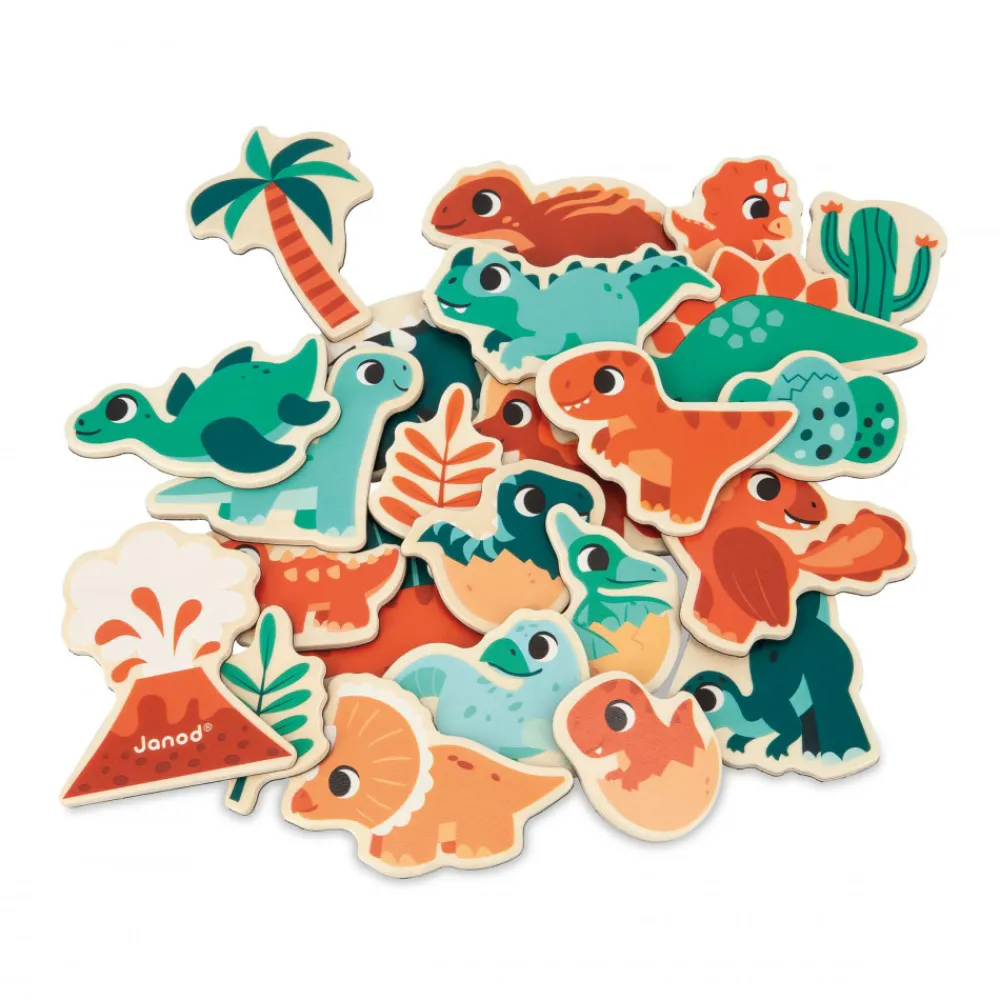 Janod Tableaux, Ardoises & Magnets|Jouets Magnétiques*Magnets Dino 24 pièces