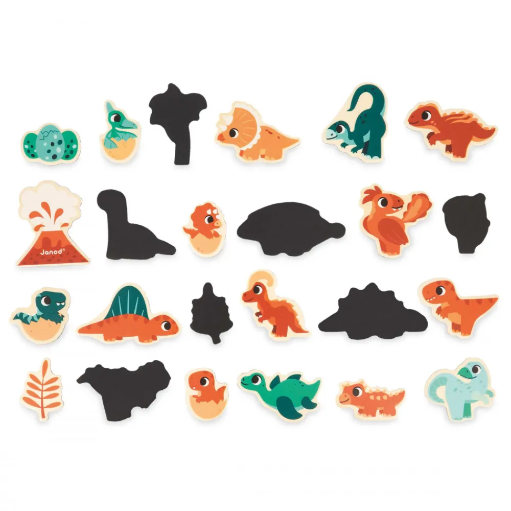 Janod Tableaux, Ardoises & Magnets|Jouets Magnétiques*Magnets Dino 24 pièces