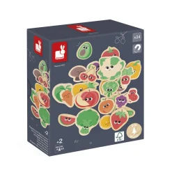 Janod Tableaux, Ardoises & Magnets*Magnets Fruits et Légumes 24 pièces