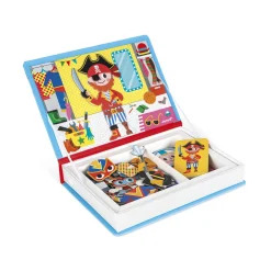 Janod Jeux Éducatifs Magnétiques*Magnéti'book déguisements garçon, 36 magnets