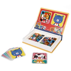 Janod Jeux Éducatifs Magnétiques*Magnéti'book Mix & Match Animaux, 72 magnets
