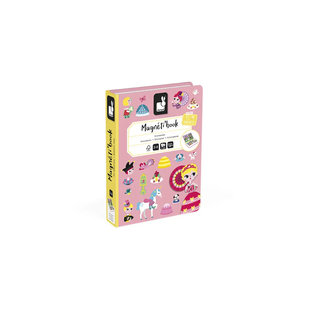 Janod Jeux Éducatifs Magnétiques*Magnéti'book princesses, 55 magnets