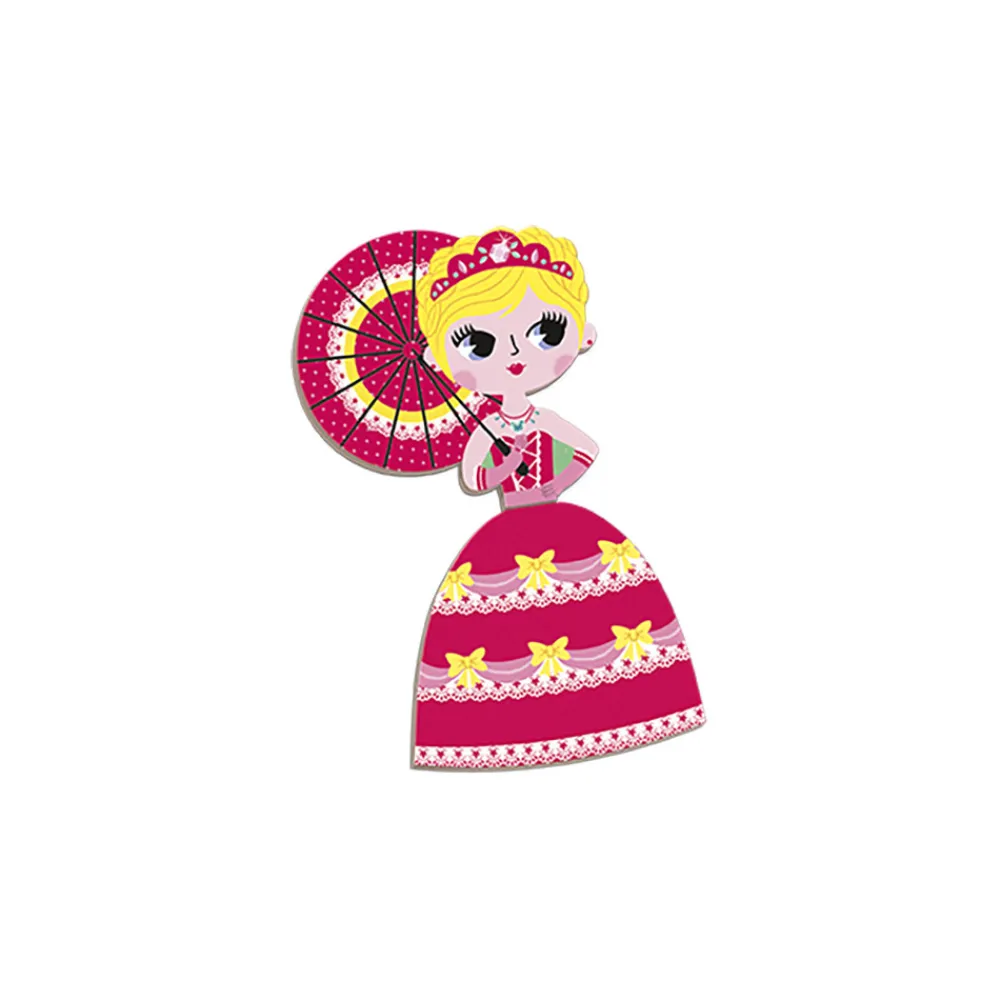 Janod Jeux Éducatifs Magnétiques*Magnéti'book princesses, 55 magnets