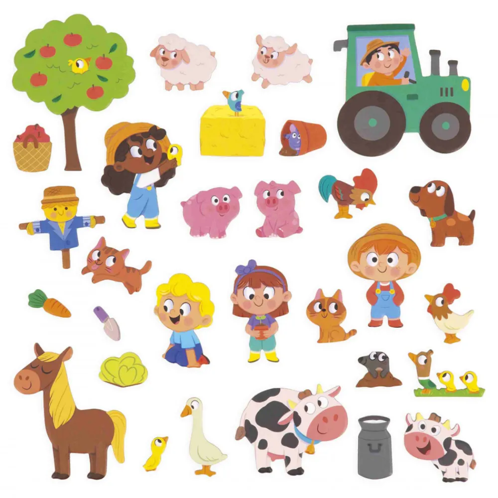 Janod Jeux Éducatifs Magnétiques|Jeux Éducatifs Maternelle*Magnéti'stories la Ferme