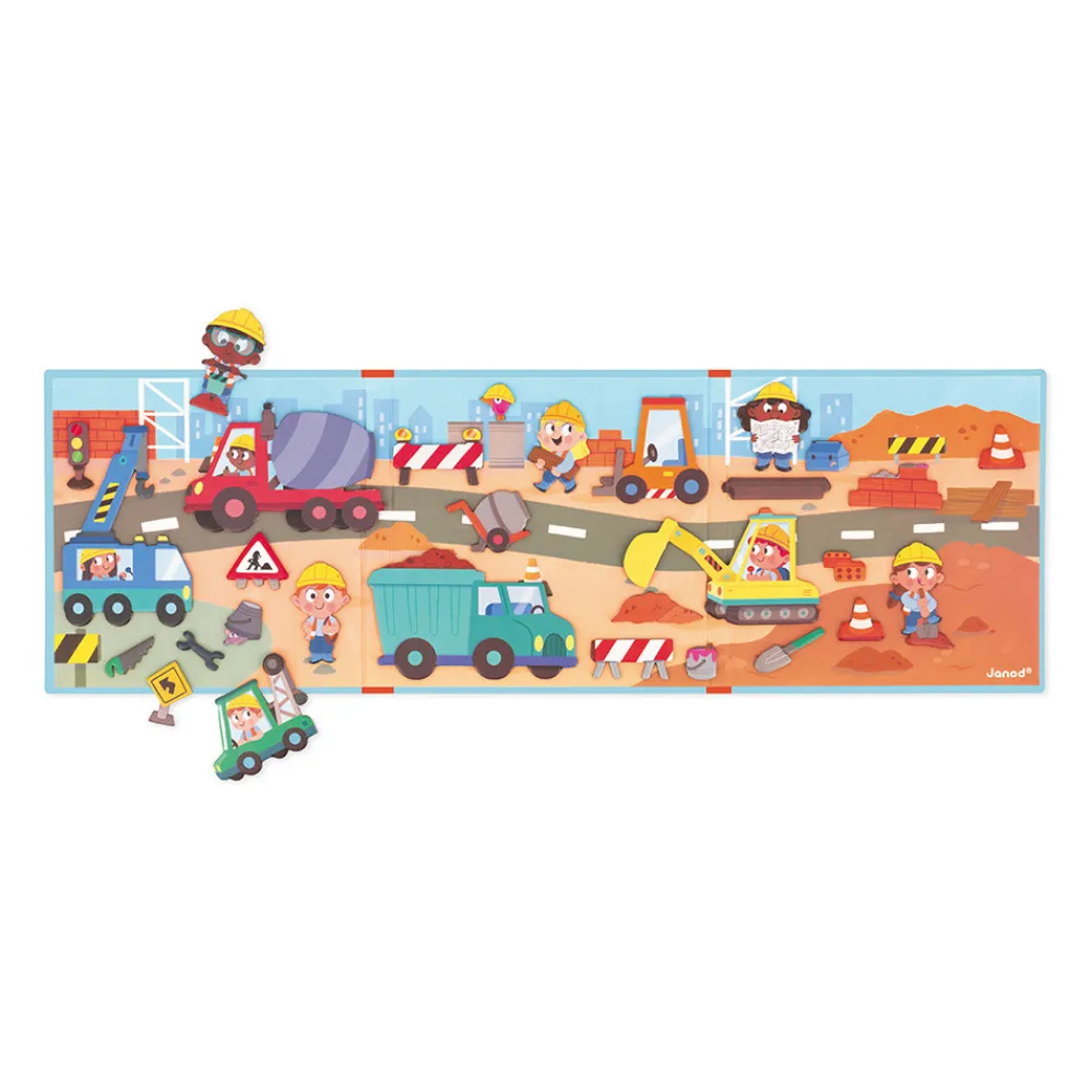 Janod Jeux Éducatifs Maternelle|Jeux Éducatifs Magnétiques*Magnéti'stories le Chantier