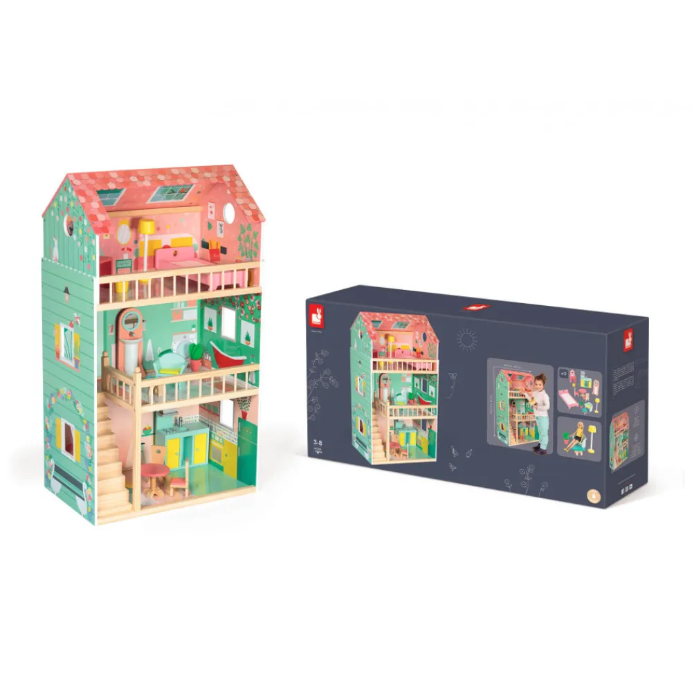 Janod Maison De Poupées|Accessoires Poupons, Poupées & Ménage*Maison de poupées Happy Day (bois)