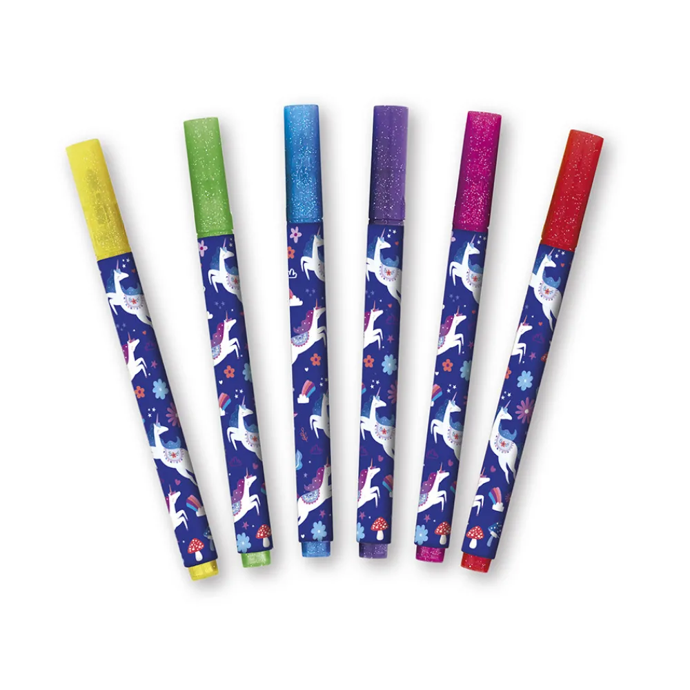 Janod Peinture Par Numéro & Coloriage|Tampons & Papeterie*Marqueurs pailletés Dreamland x6