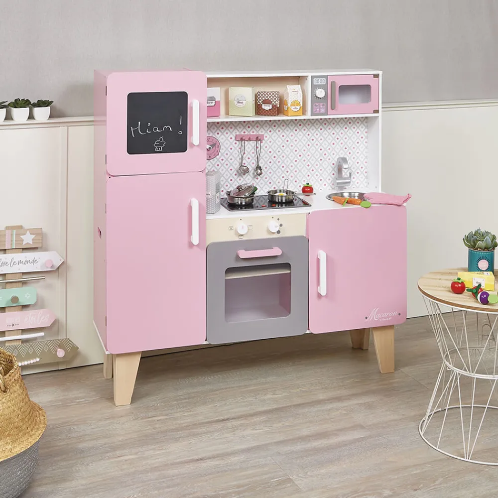 Janod Cuisines, Dinettes & Marchandes*Maxi cuisine Macaron (bois)