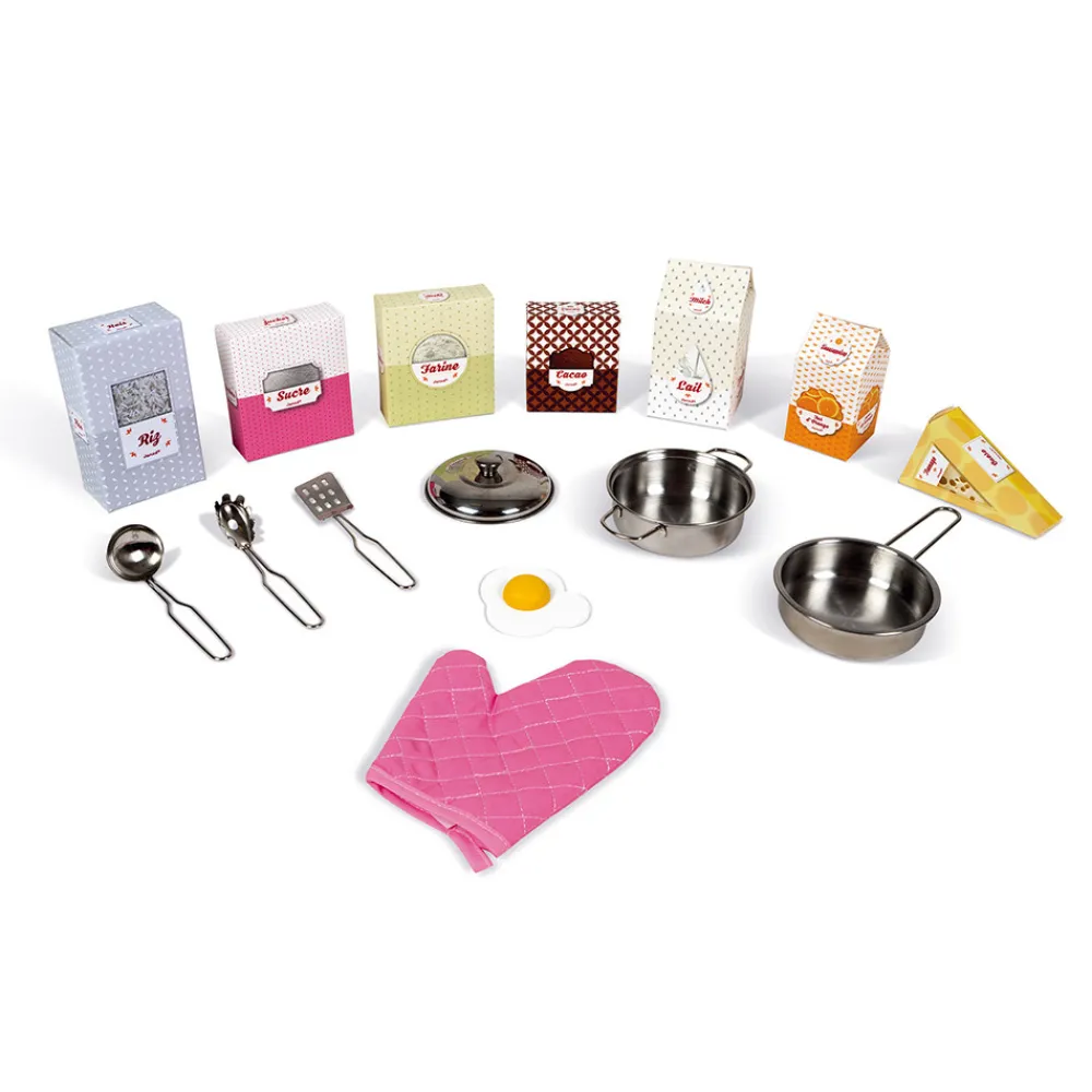 Janod Cuisines, Dinettes & Marchandes*Maxi cuisine Macaron (bois)