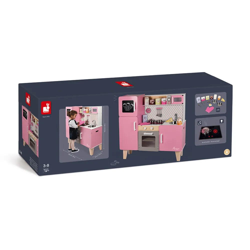 Janod Cuisines, Dinettes & Marchandes*Maxi cuisine Macaron (bois)