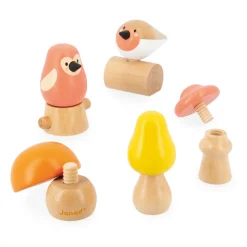 Janod Manipulation & Encastrement*Oiseaux et Champignons à visser - Partenariat WWF®