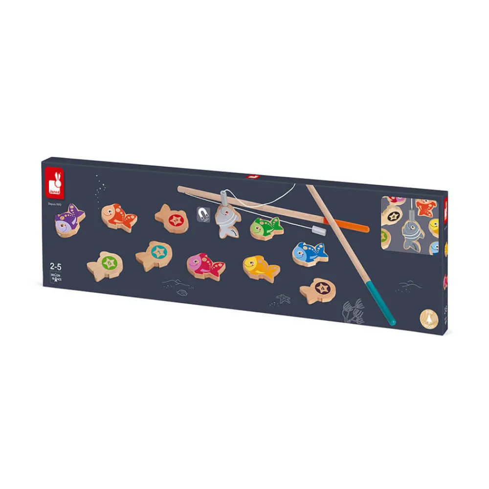 Janod Jeux De Pêche À La Ligne|Jouets Magnétiques*Pêche à La Ligne (bois)