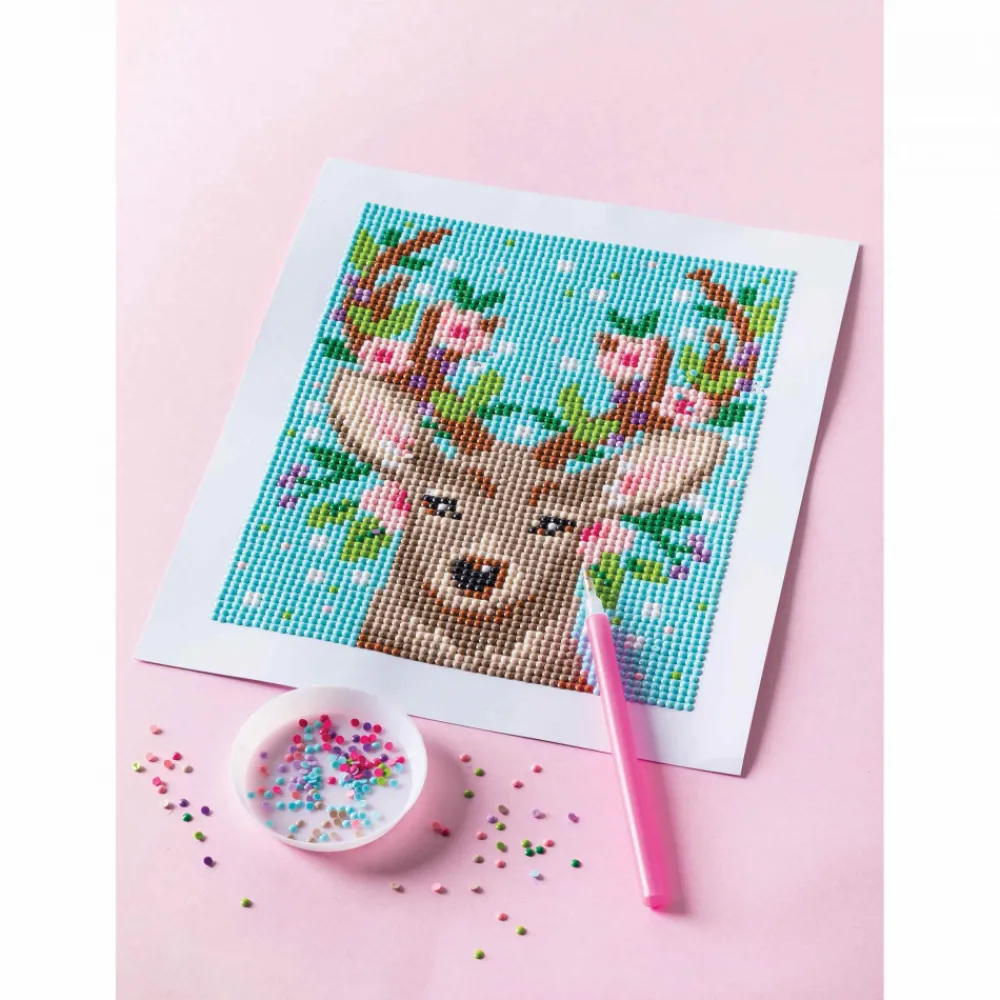 Janod Sable, Paillettes, Dorure & Strass|Collection "Les Ateliers Du Calme"*Peinture Diamant Cerf