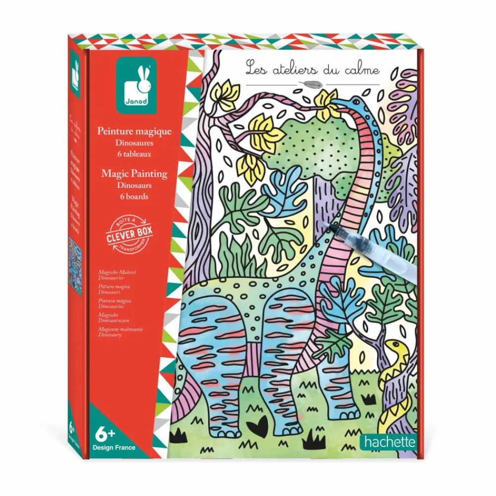 Janod Peinture Par Numéro & Coloriage|Collection "Les Ateliers Du Calme"*Peinture Magique Dinosaures