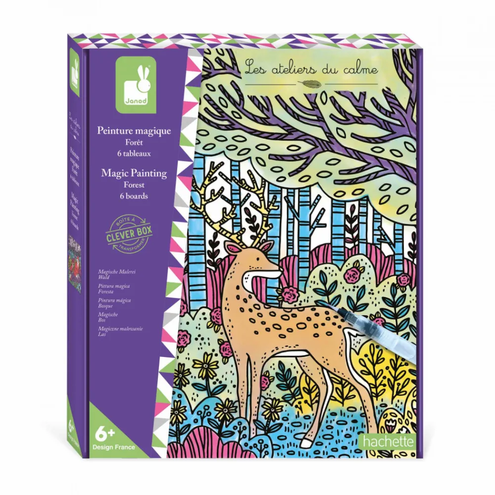 Janod Peinture Par Numéro & Coloriage|Collection "Les Ateliers Du Calme"*Peinture Magique Forêt