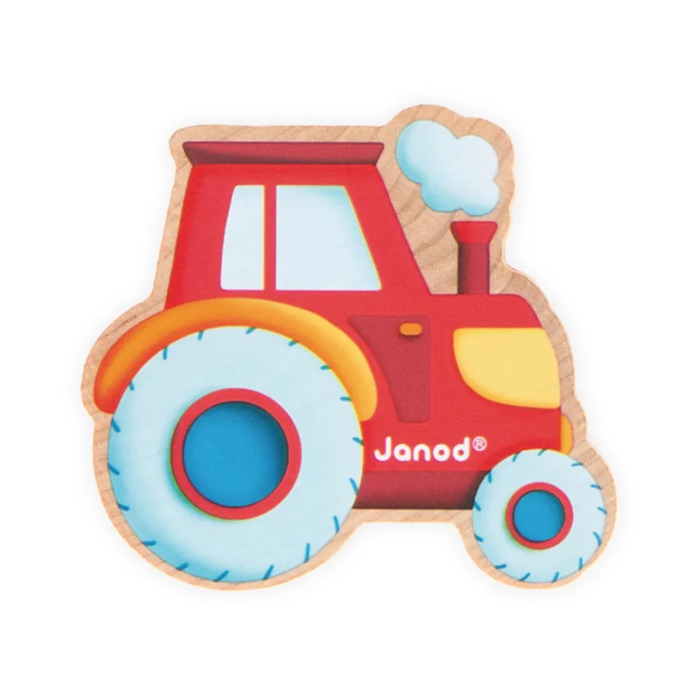 Janod Tracteurs & Animaux De La Ferme|Manipulation & Encastrement*Perles à Enfiler Potager