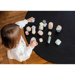 Janod Jeux Éducatifs Maternelle|Formes & Couleurs*Pierres à Empiler Sweet Cocoon (bois)