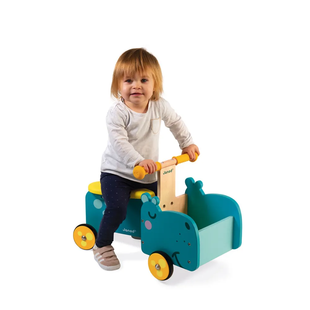 Janod Jouets À Bascule, Porteurs & Chariots*Porteur Hippo (bois)