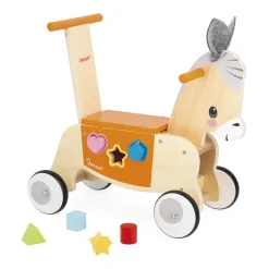 Janod Tracteurs & Animaux De La Ferme|Formes & Couleurs*Porteur Âne en bois