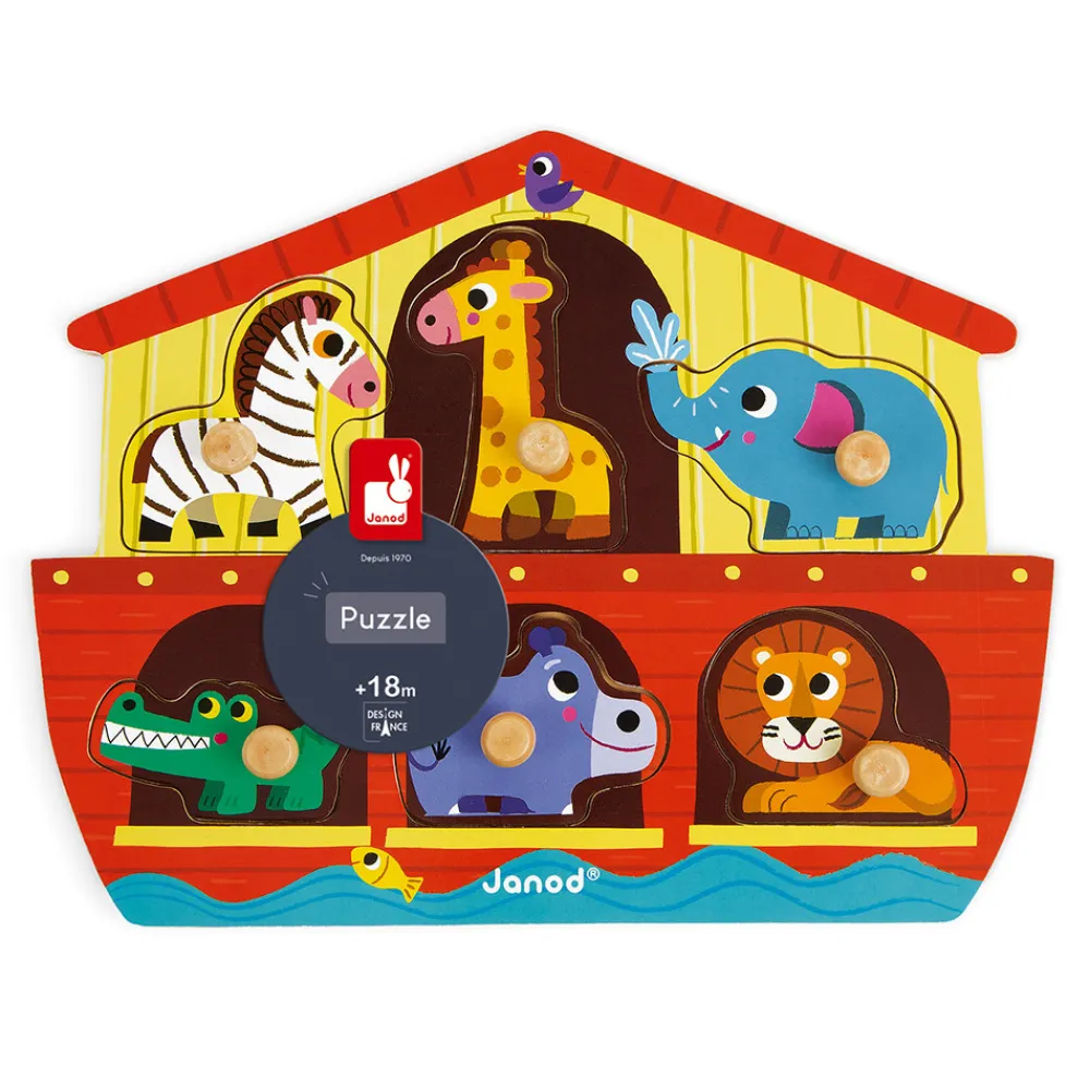 Janod Puzzles En Bois Premier Âge|Puzzles En Bois Premier Âge*Puzzle Arche de Noé 6 pièces