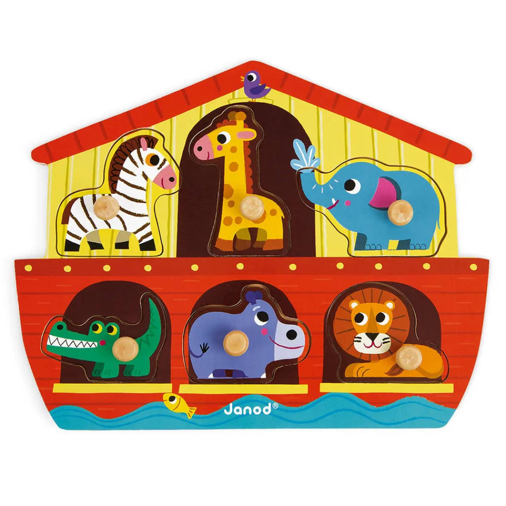 Janod Puzzles En Bois Premier Âge|Puzzles En Bois Premier Âge*Puzzle Arche de Noé 6 pièces