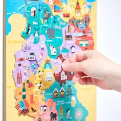 Janod Jeux Éducatifs Primaire|Jeux Éducatifs Science & Géographie*Puzzle Carte d'Allemagne Magnétique (bois)