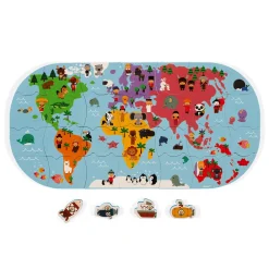 Janod Puzzles & Jeux De Mémo Pour Le Bain*Puzzle Carte des Explorateurs du bain