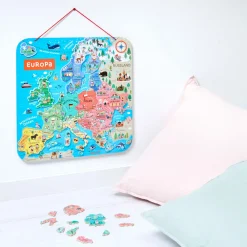 Janod Jeux Éducatifs Primaire|Jeux Éducatifs Science & Géographie*Puzzle Carte d'Europe Magnétique Allemand (bois)