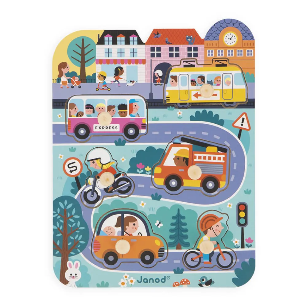 Janod Puzzles En Bois Premier Âge|Puzzles En Bois Premier Âge*Puzzle City 6 pièces