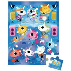 Janod Puzzles Fabriqués En France|Puzzles 20 À 49 Pièces*Puzzle Concert Rock Licornes 24 pièces