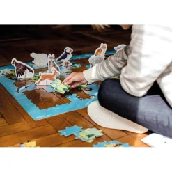 Janod Jeux Éducatifs Primaire|Jeux Éducatifs Science & Géographie*Puzzle Educatif Géant Les Animaux Menacés 200 pièces