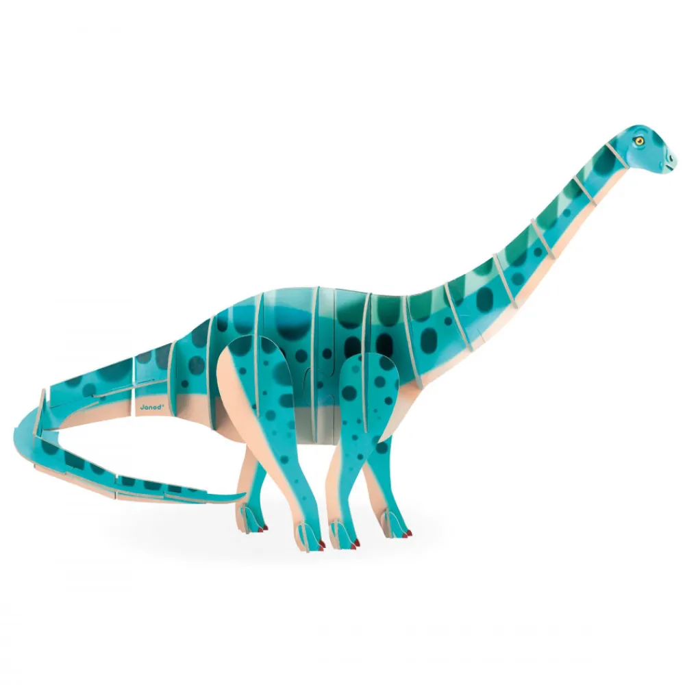 Janod Puzzles Fabriqués En France|Puzzles Éducatifs*Puzzle en Volume le diplodocus