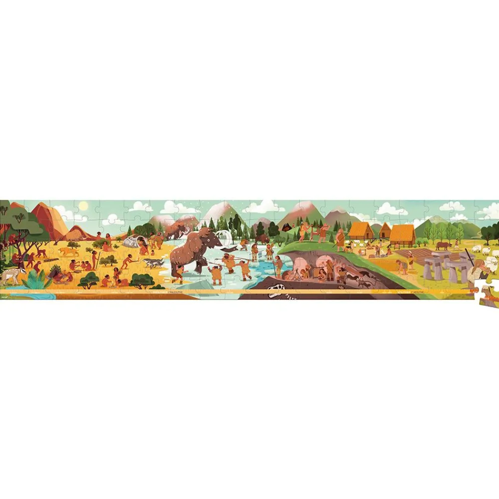 Janod Puzzles Fabriqués En France|Puzzles Éducatifs*Puzzle Frise Préhistoire 100 pièces