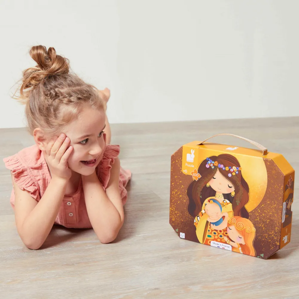 Janod Puzzles Fabriqués En France|Puzzles 50 À 149 Pièces*Puzzle Inspiré de Klimt 100 pièces