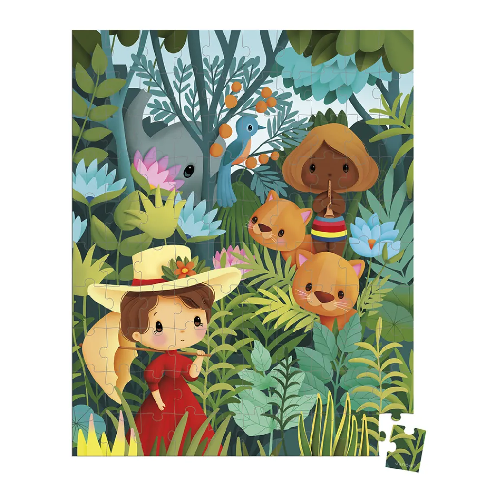Janod Puzzles Fabriqués En France|Puzzles 50 À 149 Pièces*Puzzle Inspiré de Rousseau 100 pièces