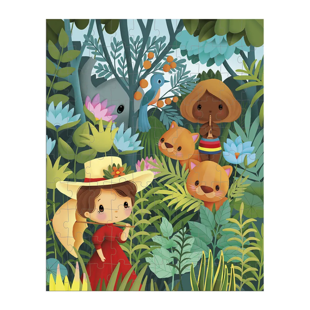 Janod Puzzles Fabriqués En France|Puzzles 50 À 149 Pièces*Puzzle Inspiré de Rousseau 100 pièces