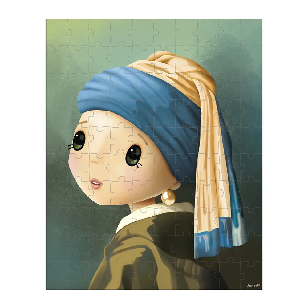 Janod Puzzles Fabriqués En France|Puzzles 50 À 149 Pièces*Puzzle Inspiré de Vermeer 100 pièces