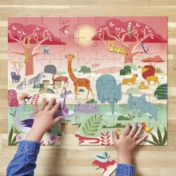 Janod Puzzles Fabriqués En France|Puzzles 50 À 149 Pièces*Puzzle La Réserve Animalière 54 pièces