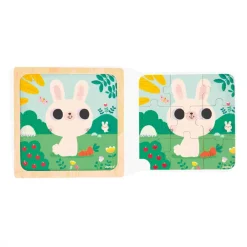 Janod Puzzles En Bois Premier Âge|Puzzles En Bois Premier Âge*Puzzle Lapin Blanc