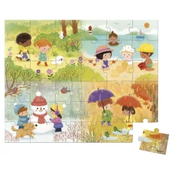 Janod Puzzles Fabriqués En France|Puzzles 20 À 49 Pièces*Puzzle Les Saisons 36 pièces