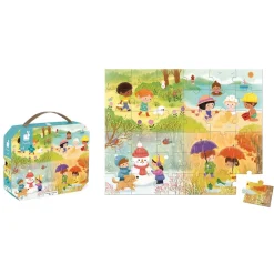 Janod Puzzles Fabriqués En France|Puzzles 20 À 49 Pièces*Puzzle Les Saisons 36 pièces