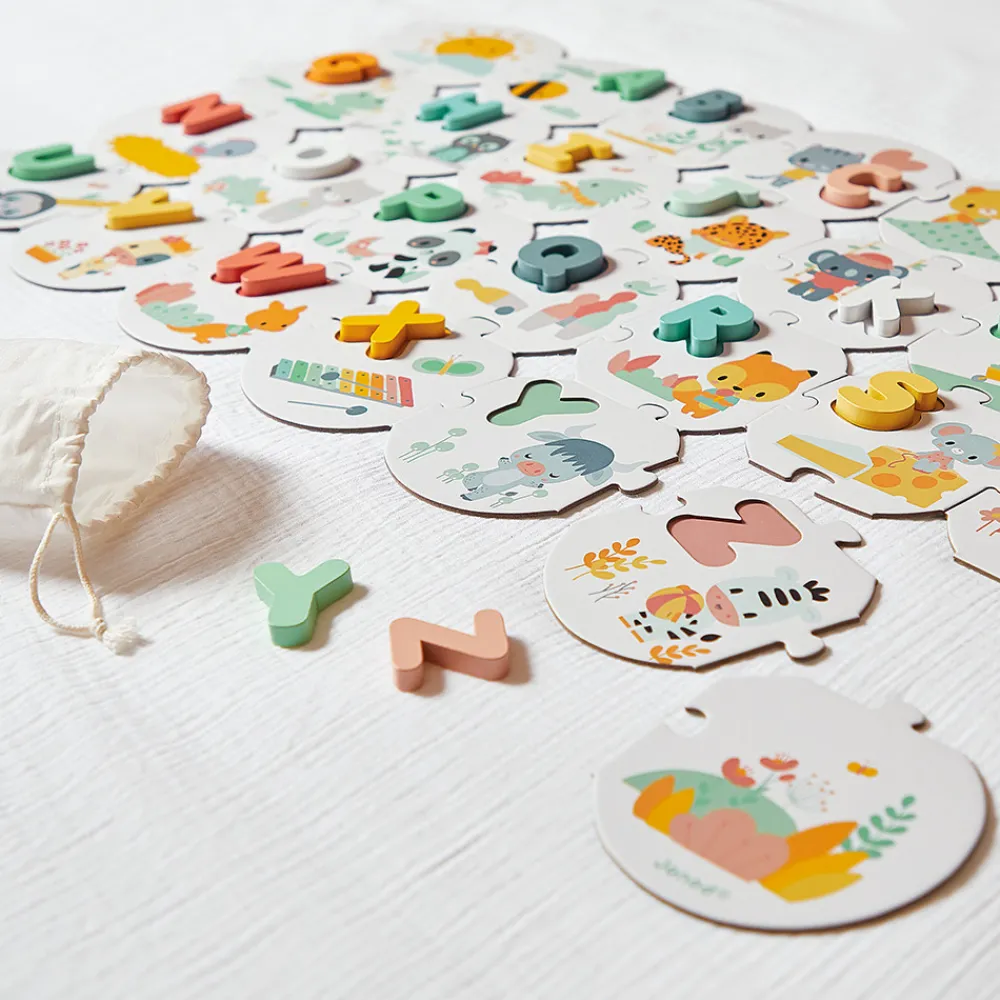 Janod Jeux Éducatifs Maternelle|Jeux Éducatifs Chiffres & Lettres*Puzzle Mon Premier Alphabet Pure