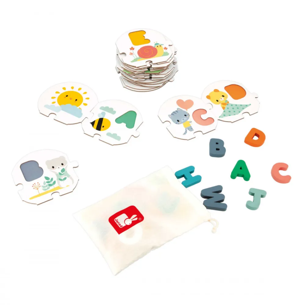 Janod Jeux Éducatifs Maternelle|Jeux Éducatifs Chiffres & Lettres*Puzzle Mon Premier Alphabet Pure