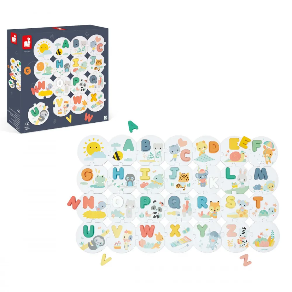 Janod Jeux Éducatifs Maternelle|Jeux Éducatifs Chiffres & Lettres*Puzzle Mon Premier Alphabet Pure