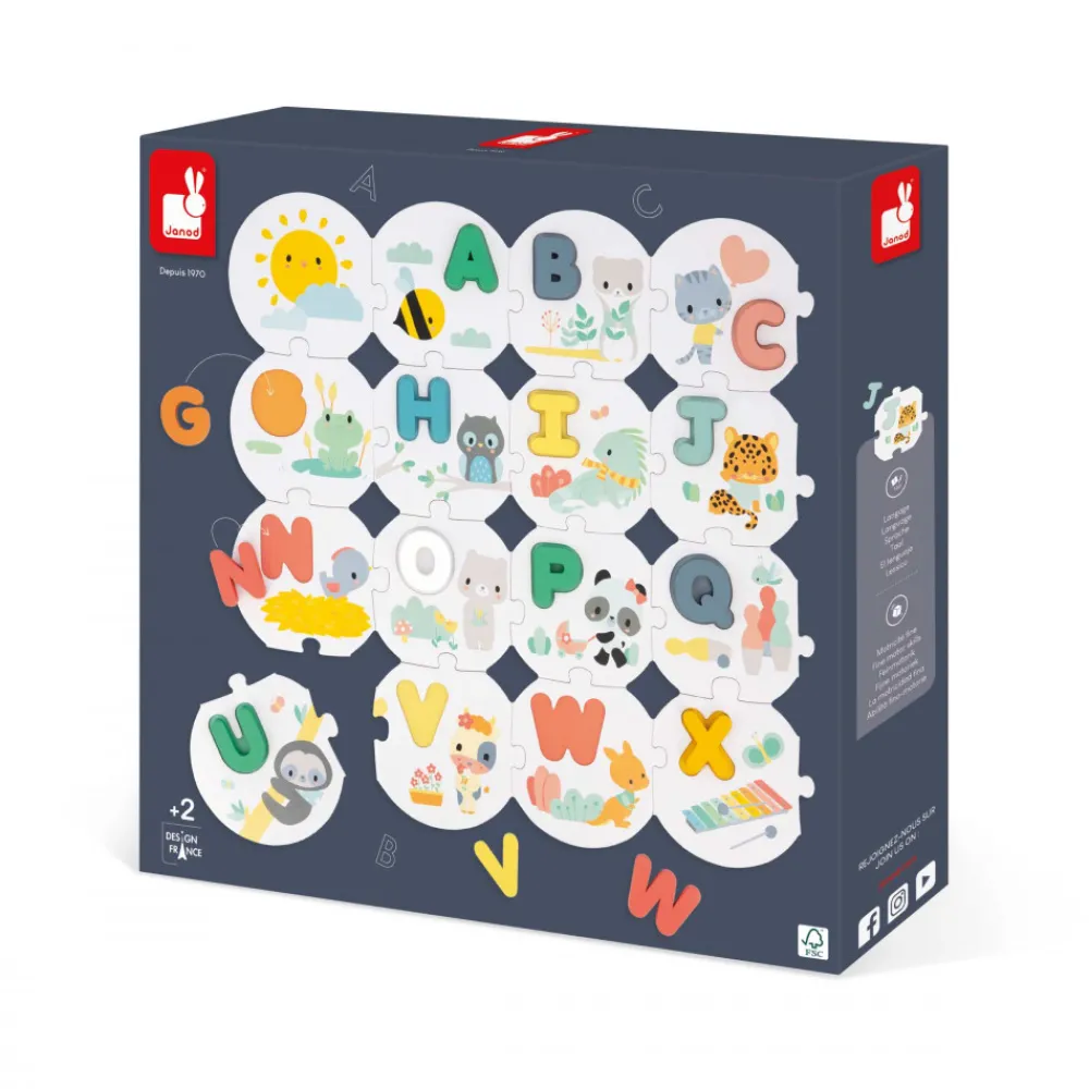 Janod Jeux Éducatifs Maternelle|Jeux Éducatifs Chiffres & Lettres*Puzzle Mon Premier Alphabet Pure