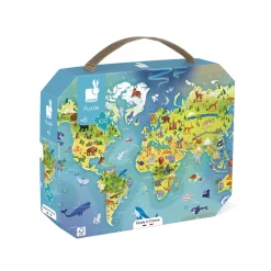 Janod Puzzles Fabriqués En France|Puzzles 50 À 149 Pièces*Puzzle Monde 100 pièces