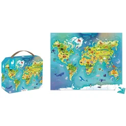 Janod Puzzles Fabriqués En France|Puzzles 50 À 149 Pièces*Puzzle Monde 100 pièces