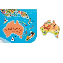 Janod Jeux Éducatifs Primaire|Jeux Éducatifs Science & Géographie*Puzzle Monde Magnétique 92 pièces