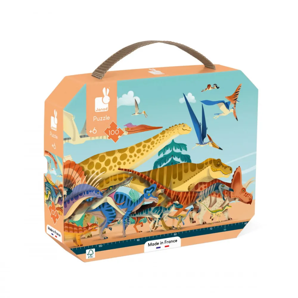 Janod Puzzles Fabriqués En France|Puzzles Éducatifs*Puzzle Panoramique Dino