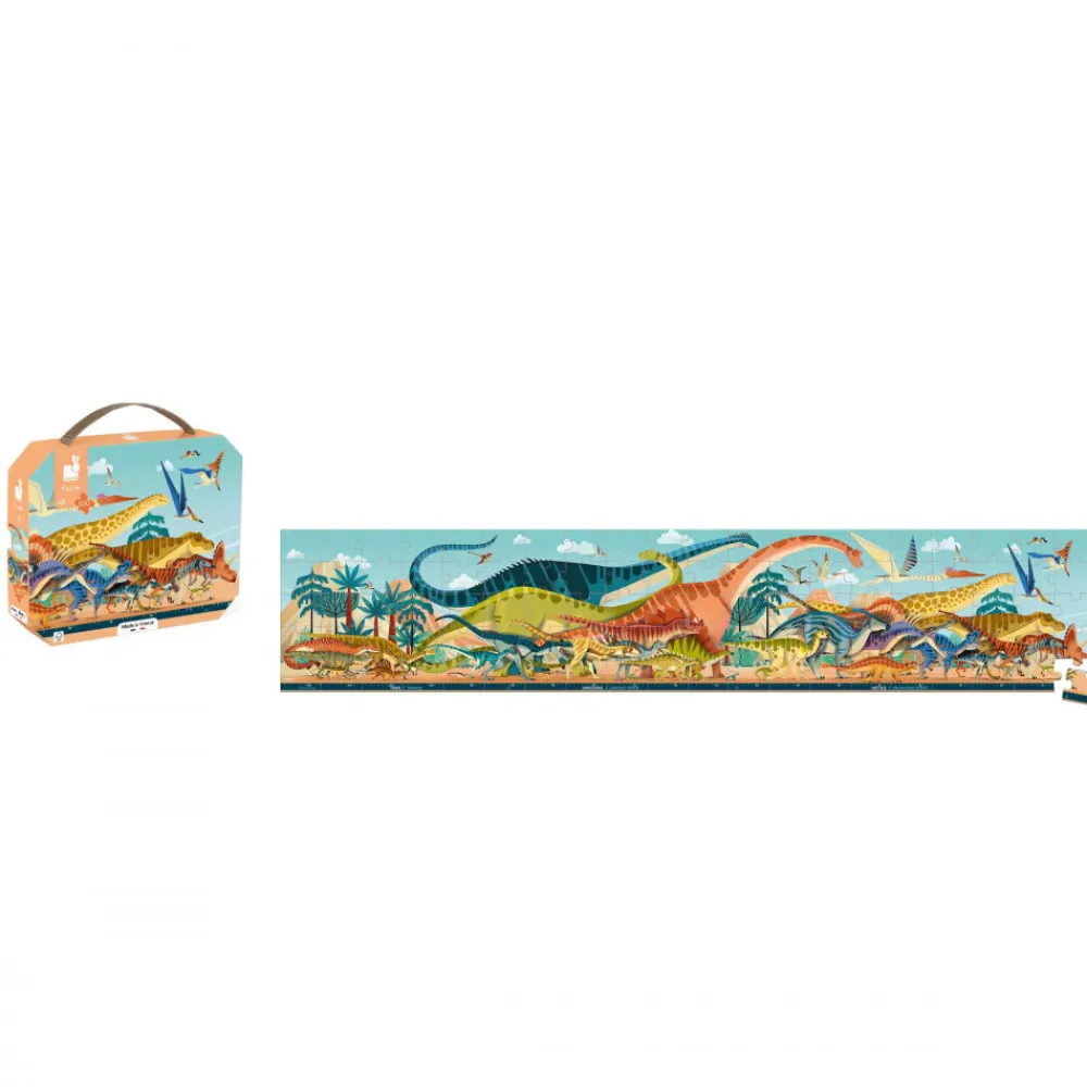 Janod Puzzles Fabriqués En France|Puzzles Éducatifs*Puzzle Panoramique Dino